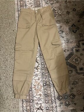 VIP Jeans Khaki Cargo Jogger Pants | Size 1/2 | Utility Style